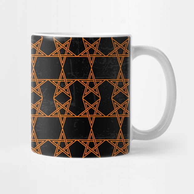 Orange Pentagram and five poinst star by Drumsartco